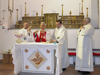 La celebrazione della santa messa.