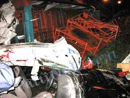L'auto su cui si trovava Pizzi