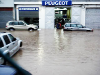 La foto si riferisce all'allagamento dell'11 dicembre 2008