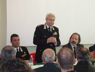 Il generale Esposito nel corso del suo intervento.