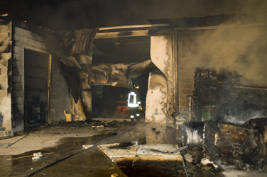Il luogo dell'attentato incendiario