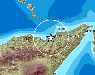 La mappa dell'INGV